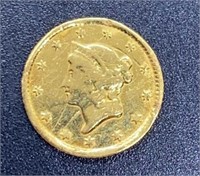 1851 Liberty Head $1 Gold Coin