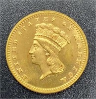 1889 Indian Princess Head $1 Gold Coin