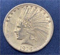 1914 Indian Head $10 Gold Coin