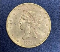 1880 Liberty Head Variety 2 $10 Gold Coin