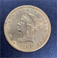 1900 Liberty Head Variety 2 $10 Gold Coin