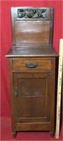 Ornate Antique 1 Door 1 Drawer Stand