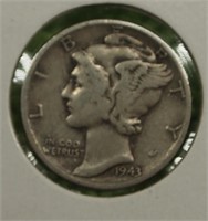 1943Mercury Silver Dime