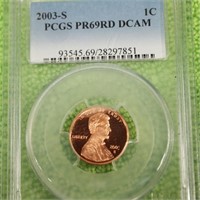 2003 S PCGS PR69RD DCAM One Cent