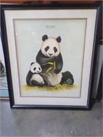 Jim Oliver giant panda framed print