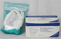 NIOB KN95 masks pack of 8, plus 50 pack of 3-ply m
