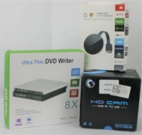 NIOB DVD Writer + Wireless HDMI Dongle + HD Cam