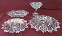 Flower Plates and Condiment/Small Appetizer Dishes