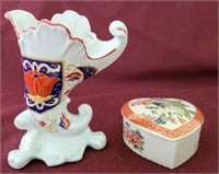 Vintage Seymour Mann Vase & Trinket Box