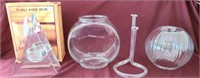 Decorative Glassware Lot (4 pcs)