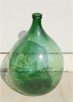 Large Green Glass Demi John / Carboy