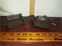 2 vintage cast iron ash trays - Griswold 570 &