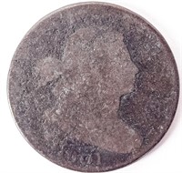 Coin 1801 Draped Bust Large Cent - Rare Early Date