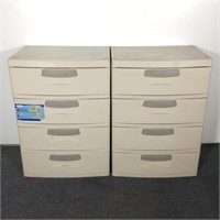 (2) Sterilite Storage Drawer Containers
