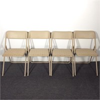 (4) Cosco Folding Chairs with Upholstered Seats