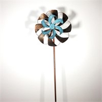 Copper-Toned Flower Wind Spinner