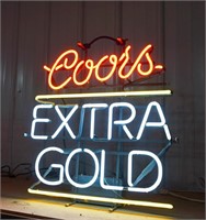 Coors Extra Gold neon sign 21" x 23"