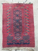 Antique Hand-Knotted Prayer Rug