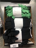 (2) Dozen Black & (1) Dozen Green Gloves