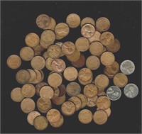 Wheat Pennies - (77) includes 3 steel pennies