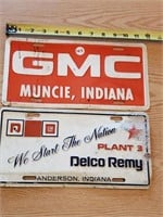 GMC & Delco Remy License Plates