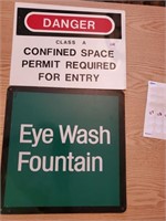Eye Wash Sign, Danger Class A Sign