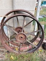 Implement heavy metal wheels - Antique equipment