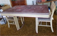 Wood Kitchen table & 2 chairs - vintage,