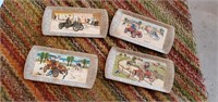 Kentley antique automotive trays 1953, set of 4