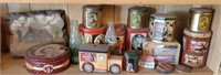 Coca-Cola collection, painting, bottles, tins