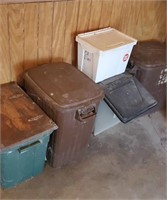 Trash cans, Rubbermaid containers