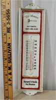 Mel Manasse auctioneer advertising thermometer