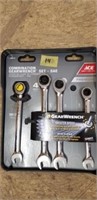ACE 4-pc Combination GearWrench SAE Set