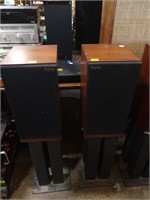 Pair ProAc Response Two Speakers on Metal Stands