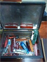 Knife collection in box