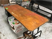 5' by 2' Wood Folding Table