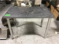 39 “ x 23-3/4 “ Wood Topped Work Table with