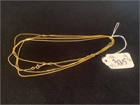 14K GOLD CHAINS / NECKLACES - 16'' - 17G TW