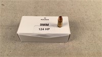 50 ct 124 grain Hollow Point 9mm Luger Ammo