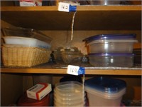 Assorted glass and plastic ware