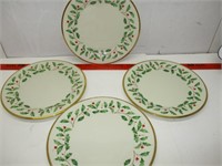 4 LENOX Dinner Plates/Mint Condtion