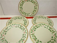 5 LENOX Dinner Plates/Mint Condition