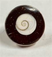 Sterling Coconut Shell Ring