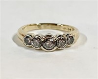 14k Ring w/ 3 Diamonds