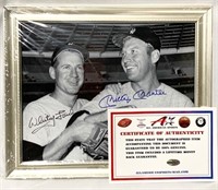 Mickey Mantle, Whitey Ford Signed Photo C O A