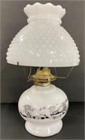 Currier & Ives Kerosene Lamp