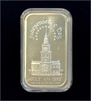 .999 1oz Silver Independence Day Ingot