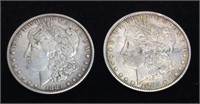 (2) 1884-85 MORGAN SILVER DOLLARS