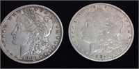 (2) 1880 & 1887 P MINT MORGAN SILVER DOLLARS