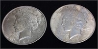 (2) 1923P & 1928-S PEACE SILVER DOLLAR